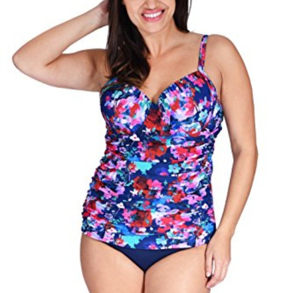 Mazu Swim Le Jardin Floral Tankini Top